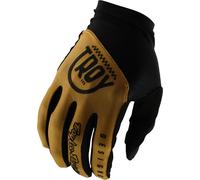 Troy Lee Designs Flowline Eyez Bicycle Gloves, black-gold, size 2XL for Men