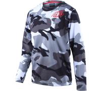 Troy Lee Designs Flowline Youth LS MTB Jersey Spray Camo White
