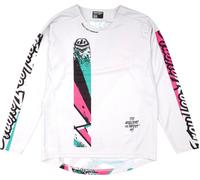 Troy Lee Designs Full Pull Sprint Kids Bicycle Jersey, white, size M