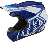 Troy Lee Designs GP Overload Motocross Helmet, white-turquoise-blue, size L for Men