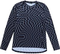 Troy Lee Designs Lilium LS Twisted Checkers Ladies Bicycle Jersey, black-grey, size S for Women