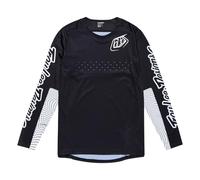 Troy Lee Designs Long Sleeve Sprint Jersey for Mountain Biking MTB BMX, Mono Black, M