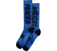Troy Lee Designs Peace & Wheelies Perfomance Socks, blue/black, size L/XL