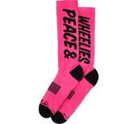 Troy Lee Designs Peace & Wheelies Perfomance Socks, pink/black, size L/XL