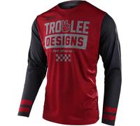 Troy Lee Designs Scout GP Peace & Wheelies Motocross Jersey, black-red, size M for Men