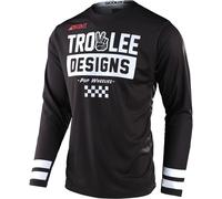Troy Lee Designs Scout GP Peace & Wheelies Motocross Jersey, black-white, size L for Men