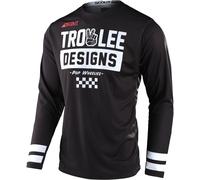 Troy Lee Designs Scout GP Peace & Wheelies Motocross Jersey, black/white, size S