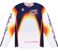Troy Lee Designs SE Pro Array Motocross Jersey, white-blue-orange, size XL for Men