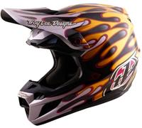 Troy Lee Designs SE5 Carbon Overspray, motocross helmet XL Black/Gold/Red/White