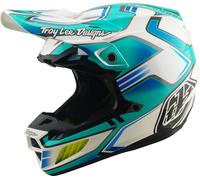 Troy Lee Designs SE5 Composite MIPS Crest Motocross Helmet, turquoise/white, size M (57/58)