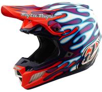 Troy Lee Designs SE5 Composite Overspray, motocross helmet XL Purple/White/Red