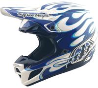 Troy Lee Designs SE5 Composite Torched, motocross helmet L White/Dark Blue/Light Blue
