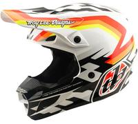 Troy Lee Designs SE5 Polycarbonate Dash, motocross helmet L White/Black/Orange/Red
