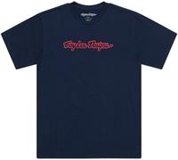 Troy Lee Designs Signature Short Sleeve T-Shirt, red-blue, size 2XL for Men