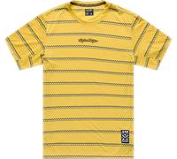 Troy Lee Designs Skyline Ride Checked Out Short Sleeve Bicycle Jersey, yellow, size L for Men