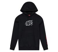 TLD Badge Pullover Hoodie Black Adult Casual MX Motocross Troy Lee Designs
