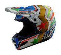 Troy Lee Designs Spring 2025 MX Helmet SE5 Composite Rays White Blue
