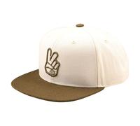 Troy Lee Designs Spring 2025 MX Peace Flat Bill Snapback Cap Vintage White Olive
