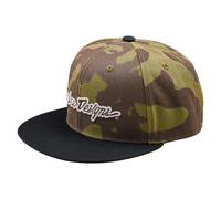 Troy Lee Designs Spring 2025 MX Signature Flat Bill Snapback Cap Olive Camo