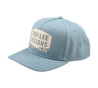 Troy Lee Designs Spring 2025 MX Stamp Curved Snapback Cap Smoke Blue