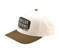 Troy Lee Designs Spring 2025 MX Stamp Curved Snapback Cap Vintage White Olive