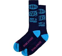 Troy Lee Designs Worldwide Perfomance Socks, black-blue, size S M for Men