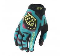 Troy Lee (FA25) MX Gloves - AIR MEMBRANE - Black/Teal/Pink/Glo Yellow