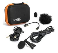 TROYS Professional Omnidirectional Lavalier Lapel Microphone - Condenser Lav Mic for Recording Podcast/Vlogging/Interview/Audio/Video/YouTube - Compatible with iPhone/Android/Tablet/DSLR