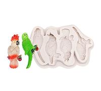 TROYSINC 3D Birds Parrot Silicone Mould, 3D Bird Shapes Mould DIY Cake Decoration Tools for Making Cakes, Soaps, Pudding, Chocolates and Other Crafts (Parrot)