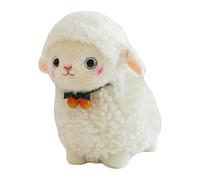 TROYSINC Cute Little Lamb Plush Toy, Lamb Cuddly Toy, Super Soft Plush Cushion, Cartoon Plush Dolls, Animal Cushion, Plush Toy, Children's Toy, Birthday Gift (25 cm, White)