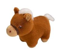 TROYSINC Plush Toy, Cuddly Toy, Cute White Pony Soft Toy, Soothing Cuddly Cushion for Babies, Girls and Anyone Who Loves Cuddly Toys (25 cm, Brown)