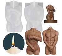 TROYSINC Silicone Candle Mould, Human Body Mould Set, DIY Body Candle, Decorative Art Crafts, Can Also be Resin Kit (2 Pieces)