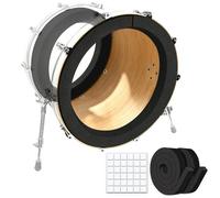TroyStudio 2 Pcs Acoustic Foam Bass Drum Dampeners, 2 x 2 x 79 Inches Sound Control Dampening Ring, DIY High Density Muffler, Kick Absorber Damper Pad for Up To 24 Inches Floor Snare Tone Drum