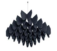 TroyStudio Acoustic Ceiling Tiles, 25.4"x25.4"x7.8" Dense Felt Hanging Drop Ceiling Panels with Egg-Shaped Waffle Design - Sound Absorbing Cloud for Office, Recording Studio, Restaurant