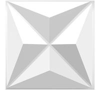 TroyStudio Acoustic Sound Diffuser Panel - 12 X 12 X 1 Inches Pack of 8, Plastic Studio Diffuser Wall Art Panels, Acoustical Treatments Diffusor for Wall & Ceiling Decor (Triangle, White)