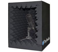 TroyStudio Mic Pop Filter Recording Shield, Portable Microphone Isolation Ball Shield, Vocal Booth, Music Studio Equipment Reflection Windscreen, Sound Foam Box Cover for Home Studio, Singing