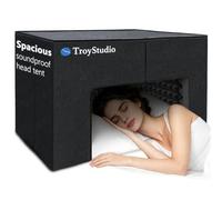 TroyStudio Spacious Soundproof Bed Tent, 35.8"x24.4"x20.7" Acoustic Foam Noise Reduction Canopy, Portable Quiet Sleep Pod Enclosure, Blackout Head Cover for Night Shift Worker and Light Sleeper