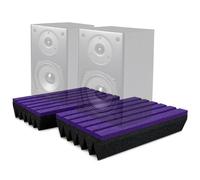 TroyStudio Speaker Isolation Pads, 2 Pack Subwoofer Wedge for 3"-4.5" Studio Monitor Pair, Thick Acoustic Foam Felt Riser Mat, Bass Speaker Feet Improve Sound Clarity for Desktop, Home Theater