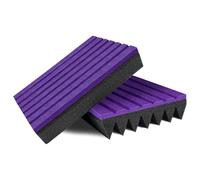 TroyStudio Speaker Isolation Pads, 2 Pack Subwoofer Wedge for 5"-5.2" Studio Monitor Pair, Thick Acoustic Foam Felt Riser Mat, Bass Speaker Feet Improve Sound Clarity for Desktop, Home Theater