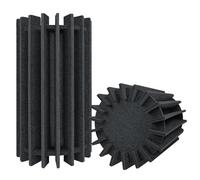 TroyStudio Stackable Bass Traps Corner, 2 Pack 10.2 x 16.2 Inches Large Sound Echo Absorbers, Freestanding Felt Foam Low Frequency Trap, Standing Wave Acoustic Treatment for Home Studio Theater