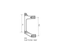 TRP FF2 Flat Mount Front Adapter 160mm - Post to Flat