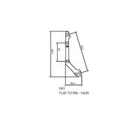 TRP FR1 Flat Mount Rear Adapter - Post to Flat Mount -140 mm