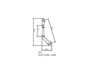 TRP FR1 Flat Mount Rear Adapter - Post to Flat Mount -140 mm