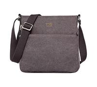 TRP0237 Troop London Classic Canvas Across Body Bag (Charcoal)