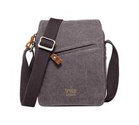 TRP0239 Troop London Classic Canvas Across Body Bag - Charcoal