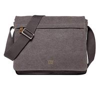 TRP0240 Troop London Classic Canvas Laptop Messenger Bag - Charcoal