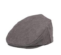 TRP0503 Troop London Accessories Canvas Old School Style Hat, Flat Cap, Shelby Newsboy Cap - Black L Size