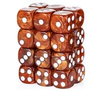 TRPG Game Dices Set 24 Piece Acrylic Tabletop Dices, Pearl Brown