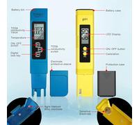 TRPLFGHZ Digital Water Tester, Digital PH/TDS/EC Meter Tester Thermometer Pen Water Purity PPM Filter Hydroponic for Aquarium Pool Monitor(Ec)
