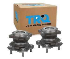 TRQ 2 Piece Rear Wheel Bearing & Hub Assembly Set Compatible with 2003-2007 Infiniti G35 2003-2009 Nissan 350Z